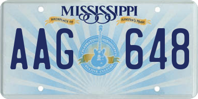 MS license plate AAG648