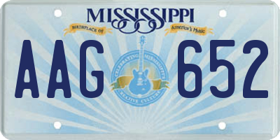 MS license plate AAG652