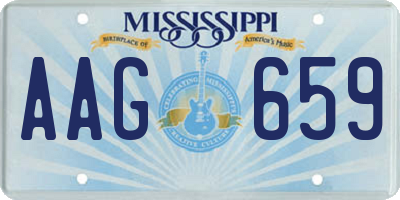 MS license plate AAG659