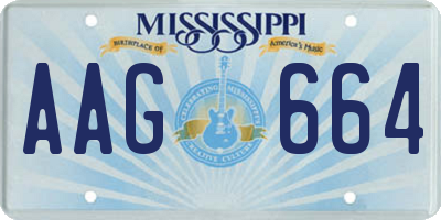 MS license plate AAG664