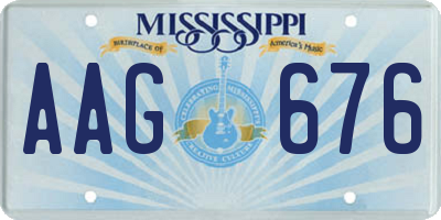 MS license plate AAG676