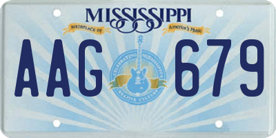 MS license plate AAG679