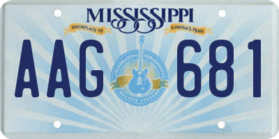 MS license plate AAG681