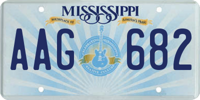 MS license plate AAG682