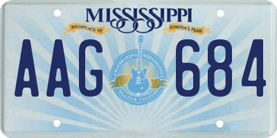 MS license plate AAG684