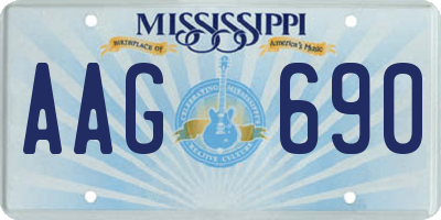 MS license plate AAG690