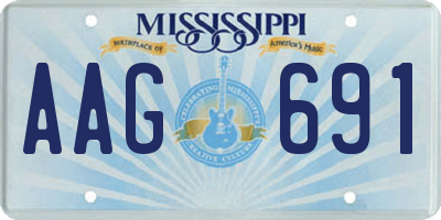 MS license plate AAG691