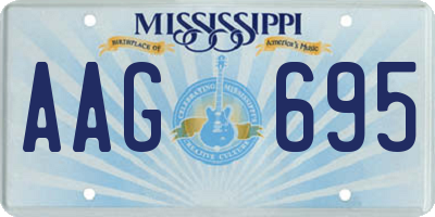 MS license plate AAG695