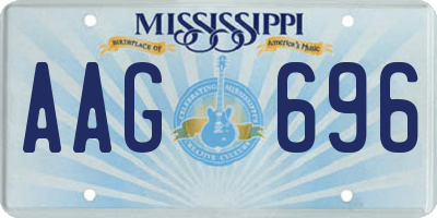 MS license plate AAG696