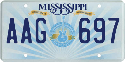 MS license plate AAG697