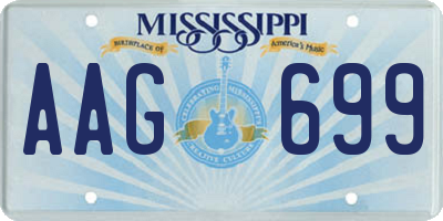 MS license plate AAG699