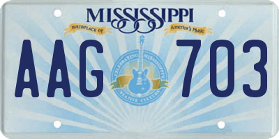 MS license plate AAG703