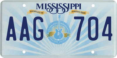 MS license plate AAG704