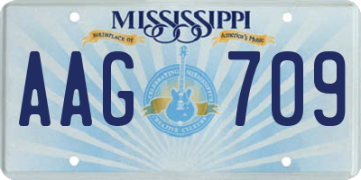 MS license plate AAG709