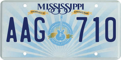 MS license plate AAG710