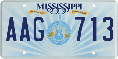 MS license plate AAG713