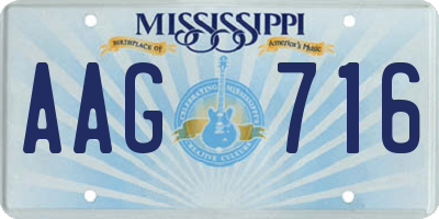 MS license plate AAG716