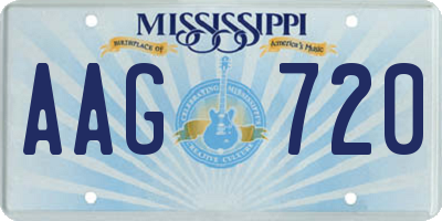 MS license plate AAG720