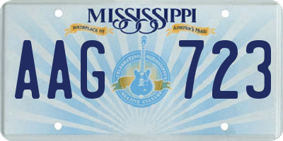 MS license plate AAG723