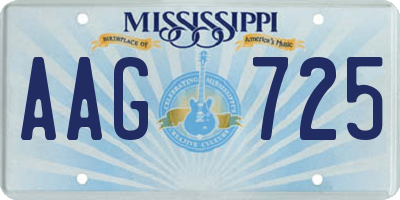 MS license plate AAG725