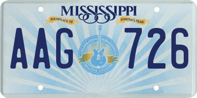 MS license plate AAG726