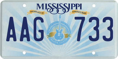 MS license plate AAG733