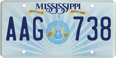 MS license plate AAG738