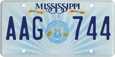 MS license plate AAG744