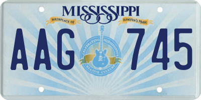 MS license plate AAG745