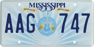 MS license plate AAG747