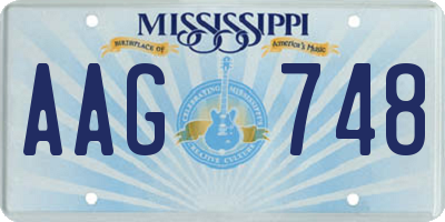 MS license plate AAG748