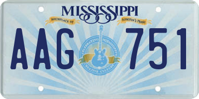 MS license plate AAG751