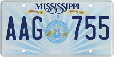 MS license plate AAG755