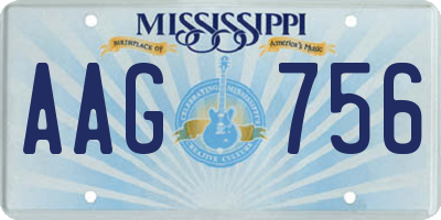 MS license plate AAG756