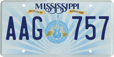 MS license plate AAG757