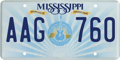 MS license plate AAG760