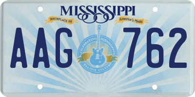 MS license plate AAG762