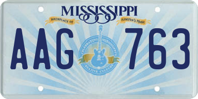 MS license plate AAG763