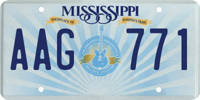 MS license plate AAG771