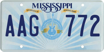 MS license plate AAG772