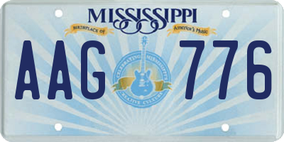 MS license plate AAG776