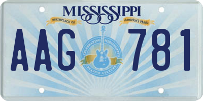 MS license plate AAG781