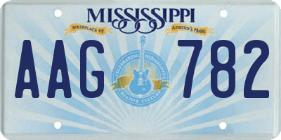 MS license plate AAG782