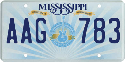 MS license plate AAG783