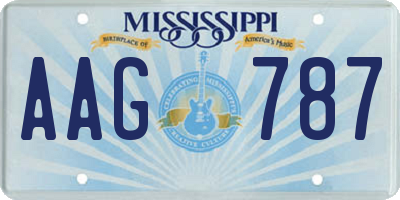 MS license plate AAG787