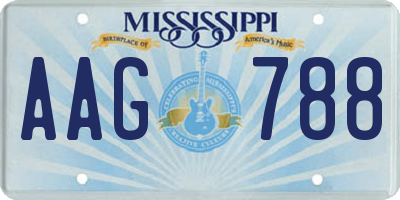 MS license plate AAG788