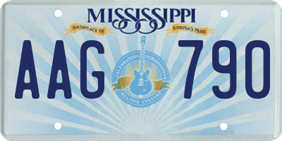 MS license plate AAG790