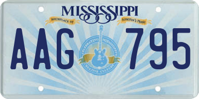 MS license plate AAG795