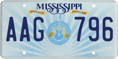 MS license plate AAG796