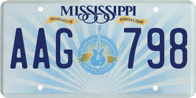 MS license plate AAG798